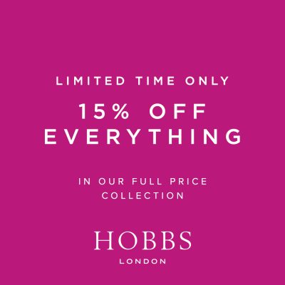 15% off Everything at Hobbs | Silverburn Shopping Centre