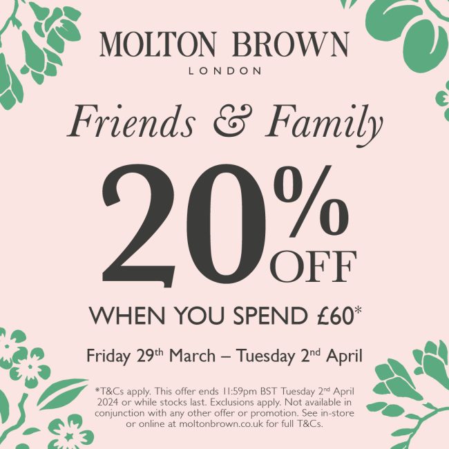 Family & Friends event at Molton Brown | Silverburn Shopping Centre