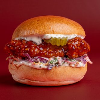 Image of a Wingstop Dragon's Breath burger